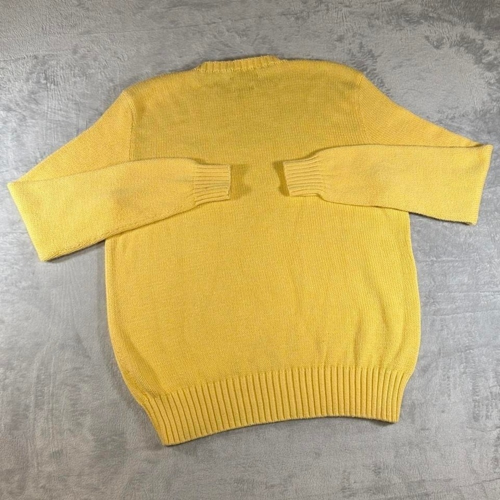 Y2K Vintage Polo Ralph Lauren Soft Pima Cotton Sweater | Pastel‎ Yellow | M - Picture 5 of 6